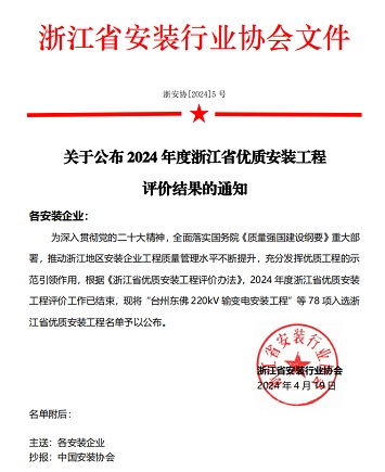 【提质增效年】平博·太湖首座项目获2024年度浙江省优质装置工程